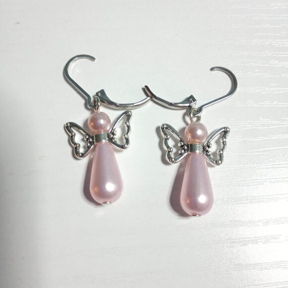 2 for $12 Angel Earrings with Leverback Hoops Christmas Angel - Picture 11 of 16